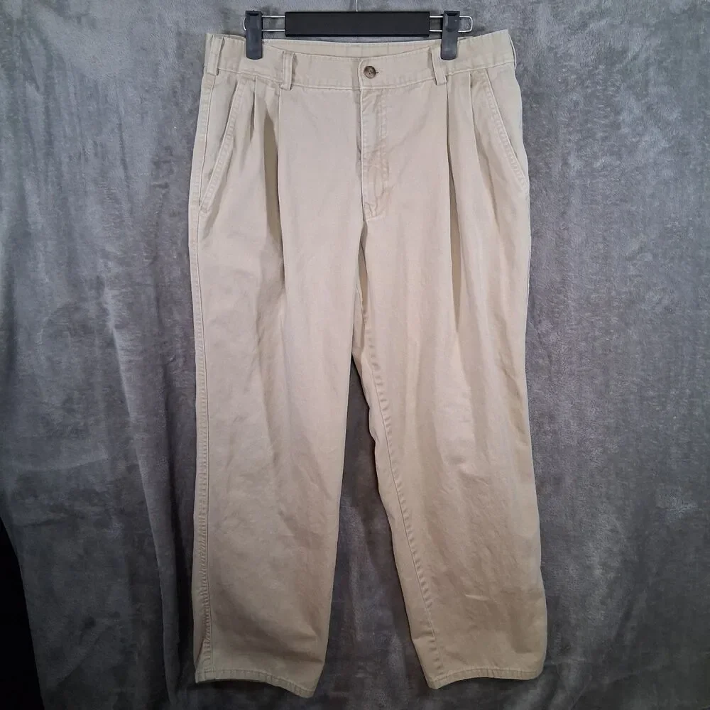 Woolrich Khaki Pants Mens 31x30‎ Khaki Beige Straight Fit Vtg 90s Casual Preppy